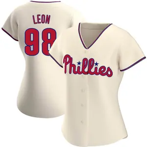 Pedro Leon Philadelphia Phillies Women's Replica Alternate Jersey - Cream