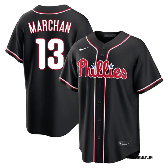 Rafael Marchan Philadelphia Phillies Replica Fashion Out Jersey - Black