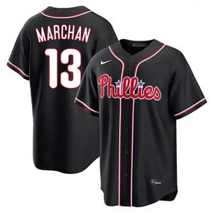 Rafael Marchan Philadelphia Phillies Youth Replica Fashion Out Jersey - Black