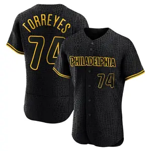 Ronald Torreyes Philadelphia Phillies Authentic Snake Skin City Jersey - Black