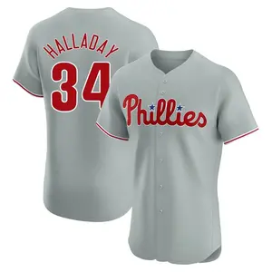 Roy Halladay Philadelphia Phillies Elite Road Jersey - Gray