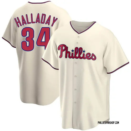 Roy Halladay Philadelphia Phillies Replica Alternate Jersey - Cream