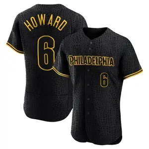Ryan Howard Philadelphia Phillies Authentic Snake Skin City Jersey - Black