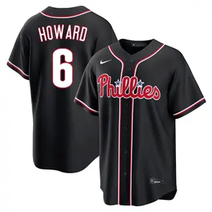 Ryan Howard Philadelphia Phillies Youth Replica Fashion Out Jersey - Black