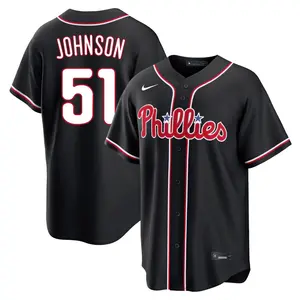 Seth Johnson Philadelphia Phillies Replica Fashion Out Jersey - Black