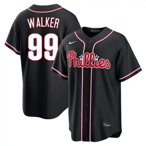 Taijuan Walker Philadelphia Phillies Youth Replica Fashion Out Jersey - Black