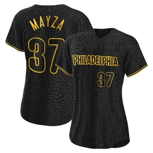 Tim Mayza Philadelphia Phillies Women's Authentic Snake Skin City Jersey - Black