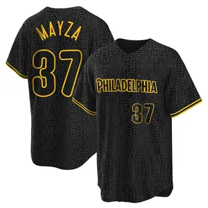Tim Mayza Philadelphia Phillies Youth Replica Snake Skin City Jersey - Black