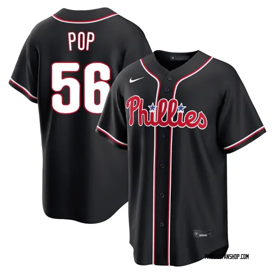 Zach Pop Philadelphia Phillies Replica Fashion Out Jersey - Black