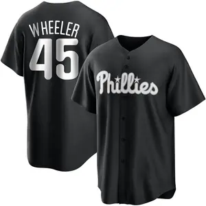 Zack Wheeler Philadelphia Phillies Replica Black/ Jersey - White