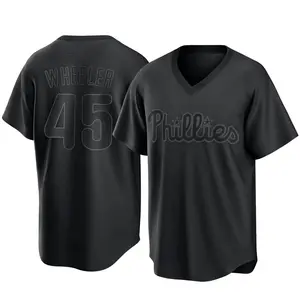 Zack Wheeler Philadelphia Phillies Youth Replica Pitch Fashion Jersey - Black